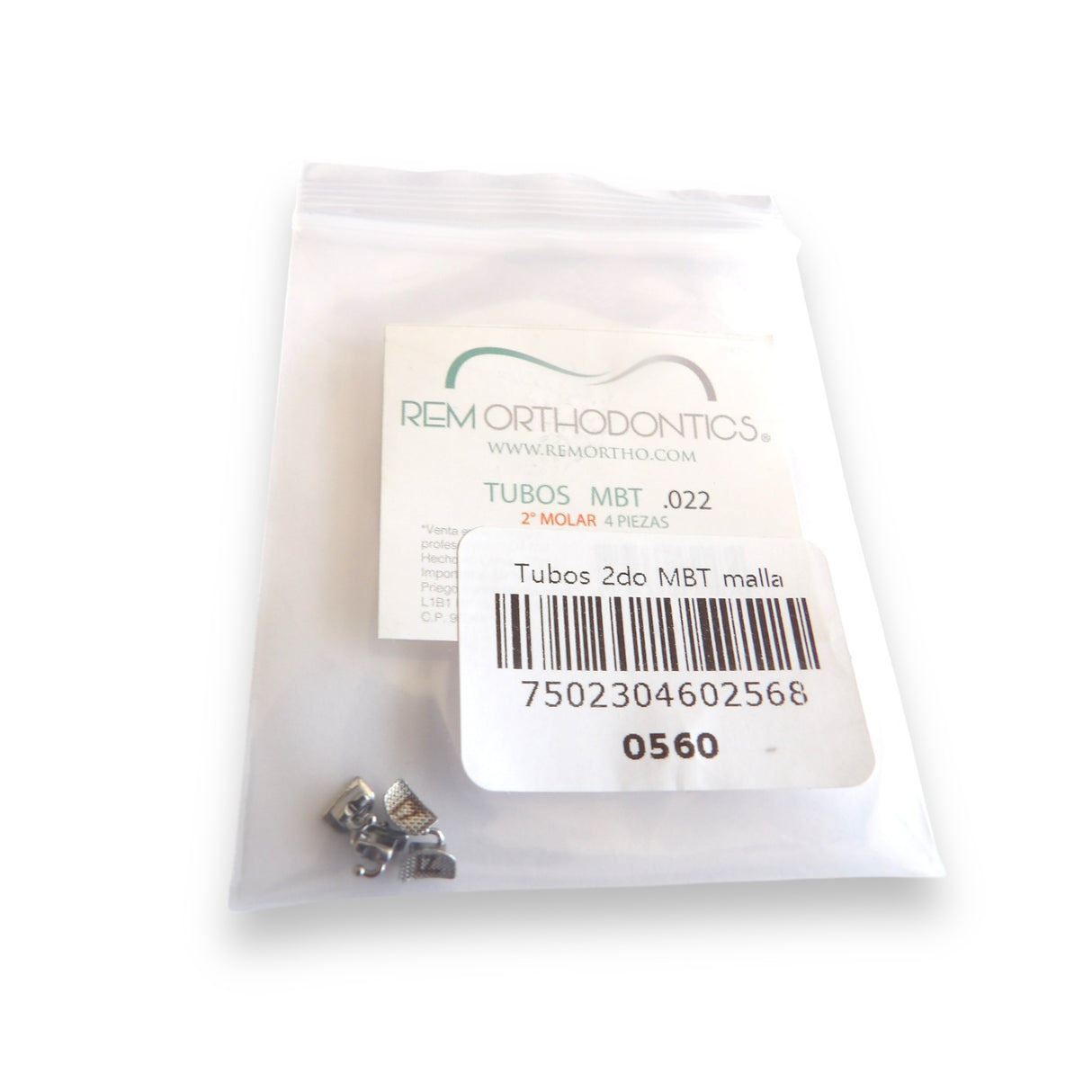 Tubos MBT con malla slot .022  1º y 2º juego x4