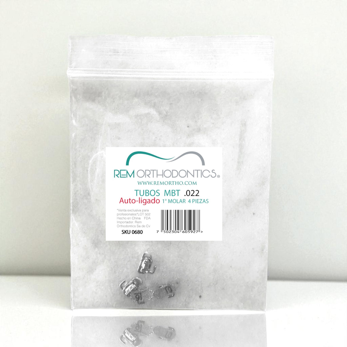 Tubo autoligado sencillo .022 con malla