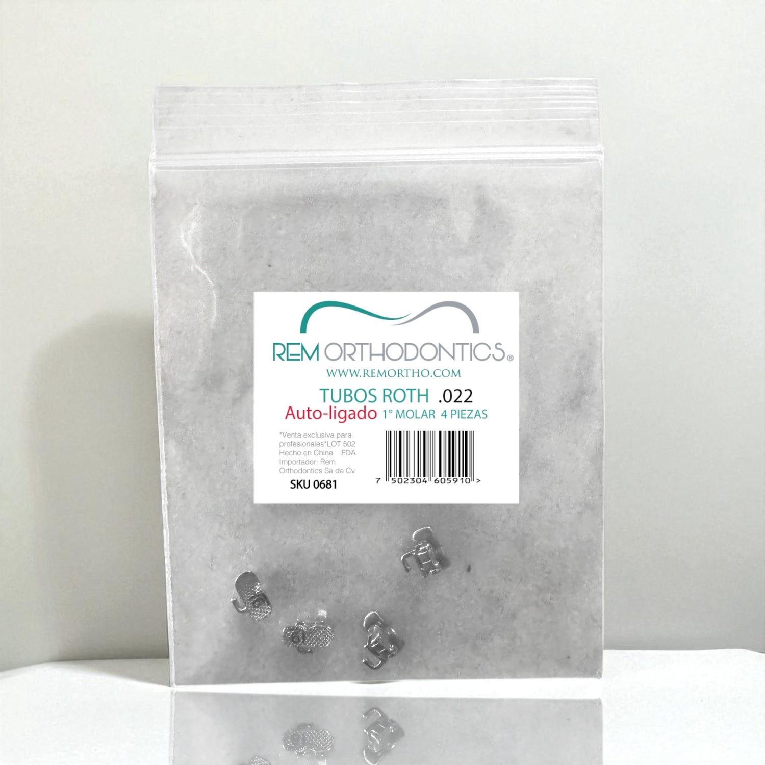 Tubo autoligado sencillo .022 con malla