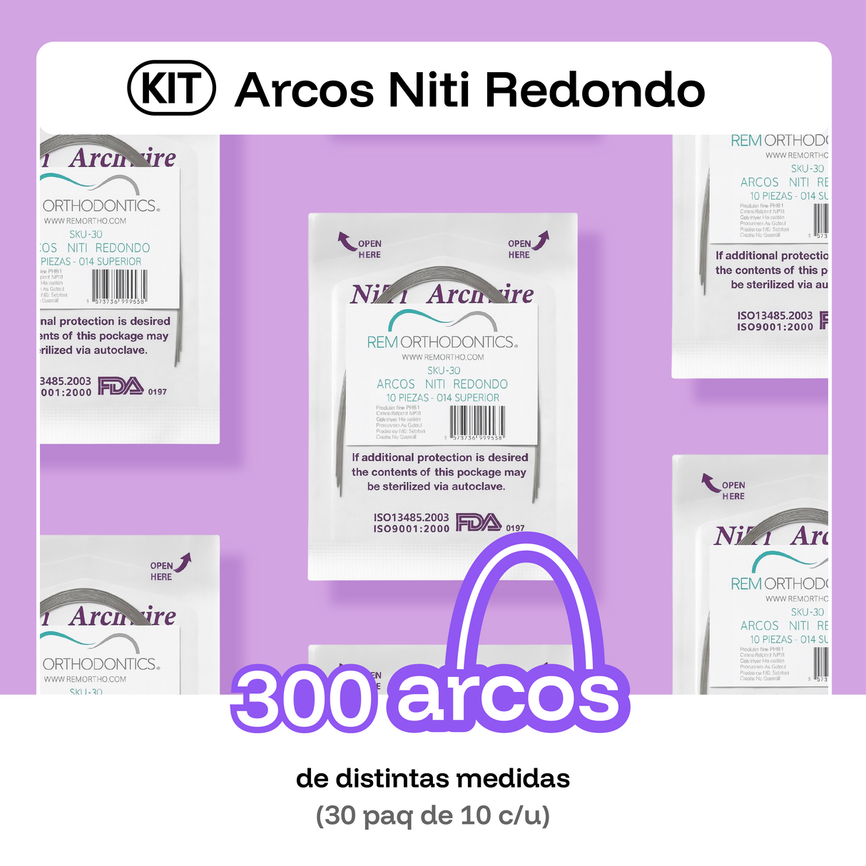 Kit Arcos NiTi redondo