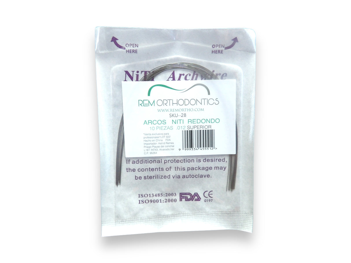 Arco Nitinol Redondo con 10 piezas