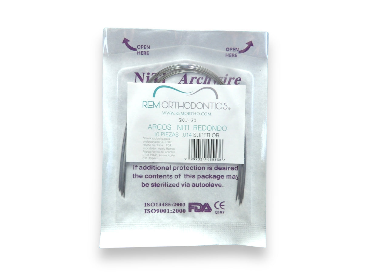 Arco Nitinol Redondo con 10 piezas