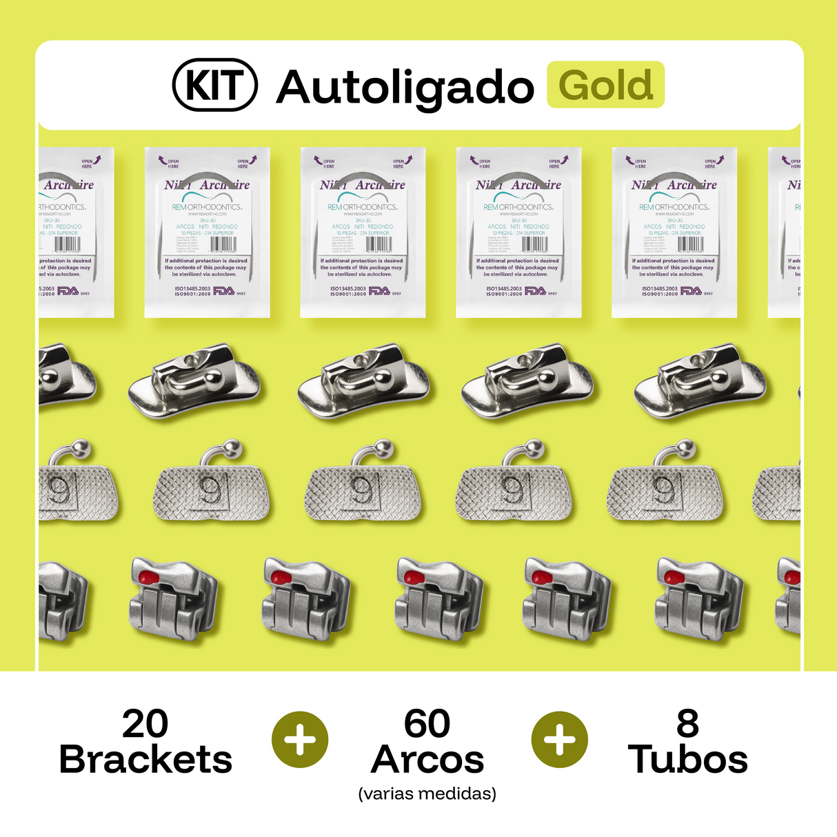Kit Autoligado GOLD Roth .022
