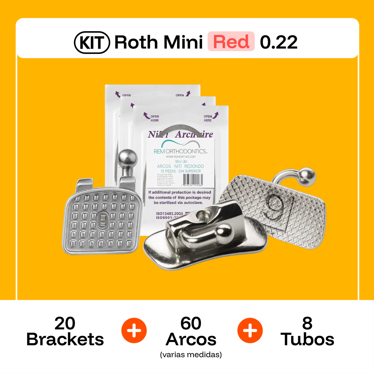Kit Brackets roth mini red .022