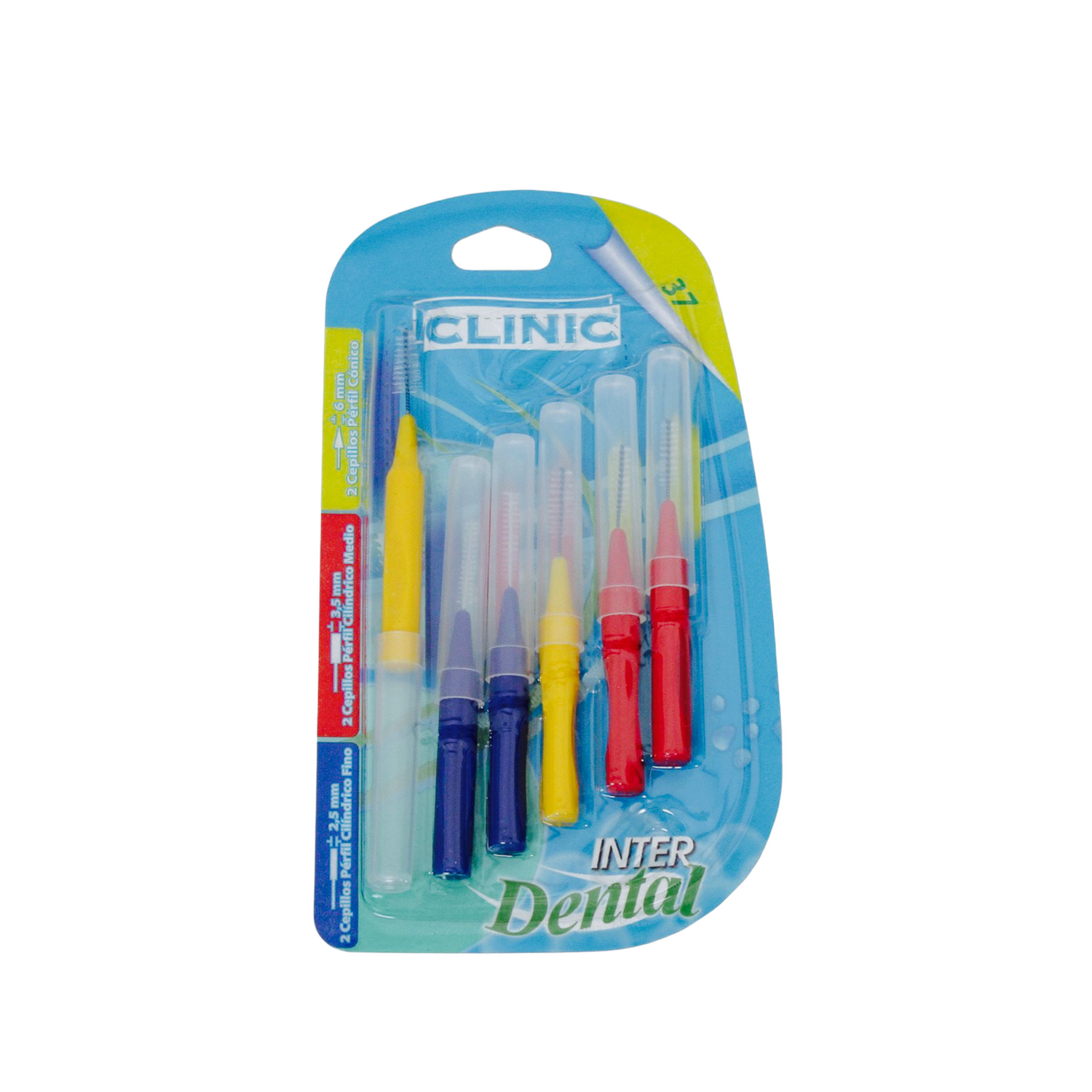 Cepillo interdental con tapa x6