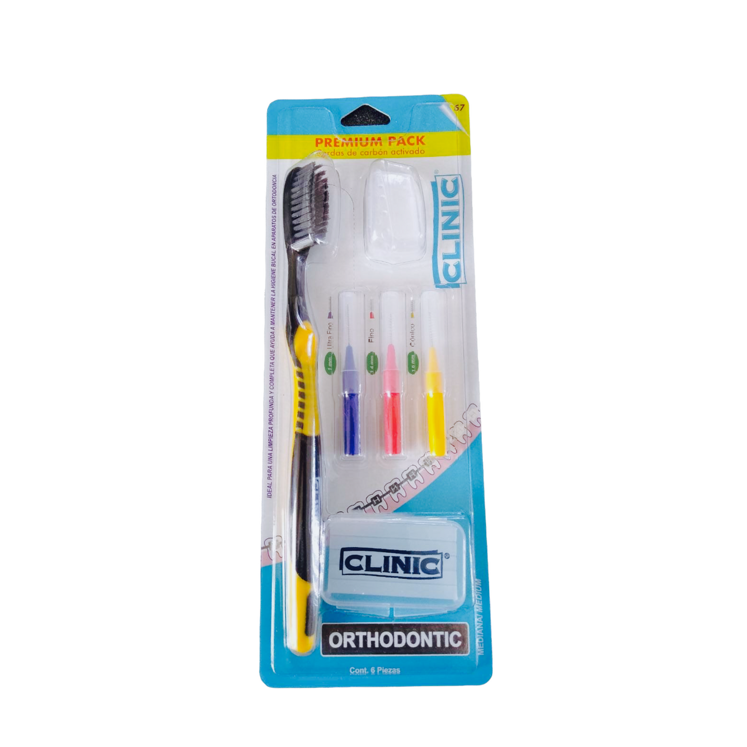 Kit ortodoncia cepillo + cera + Cepillos inter dental