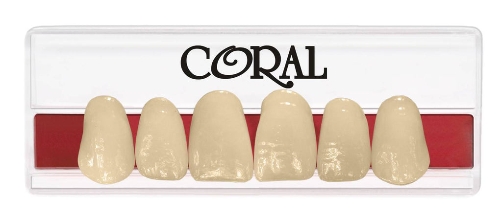 Dientes CORAL resina acrílica 2 capas CAJA con 20 tablillas