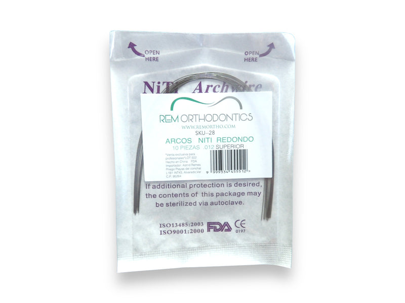 Arco Nitinol Redondo con 10 piezas