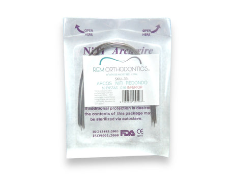 Arco Nitinol Redondo con 10 piezas