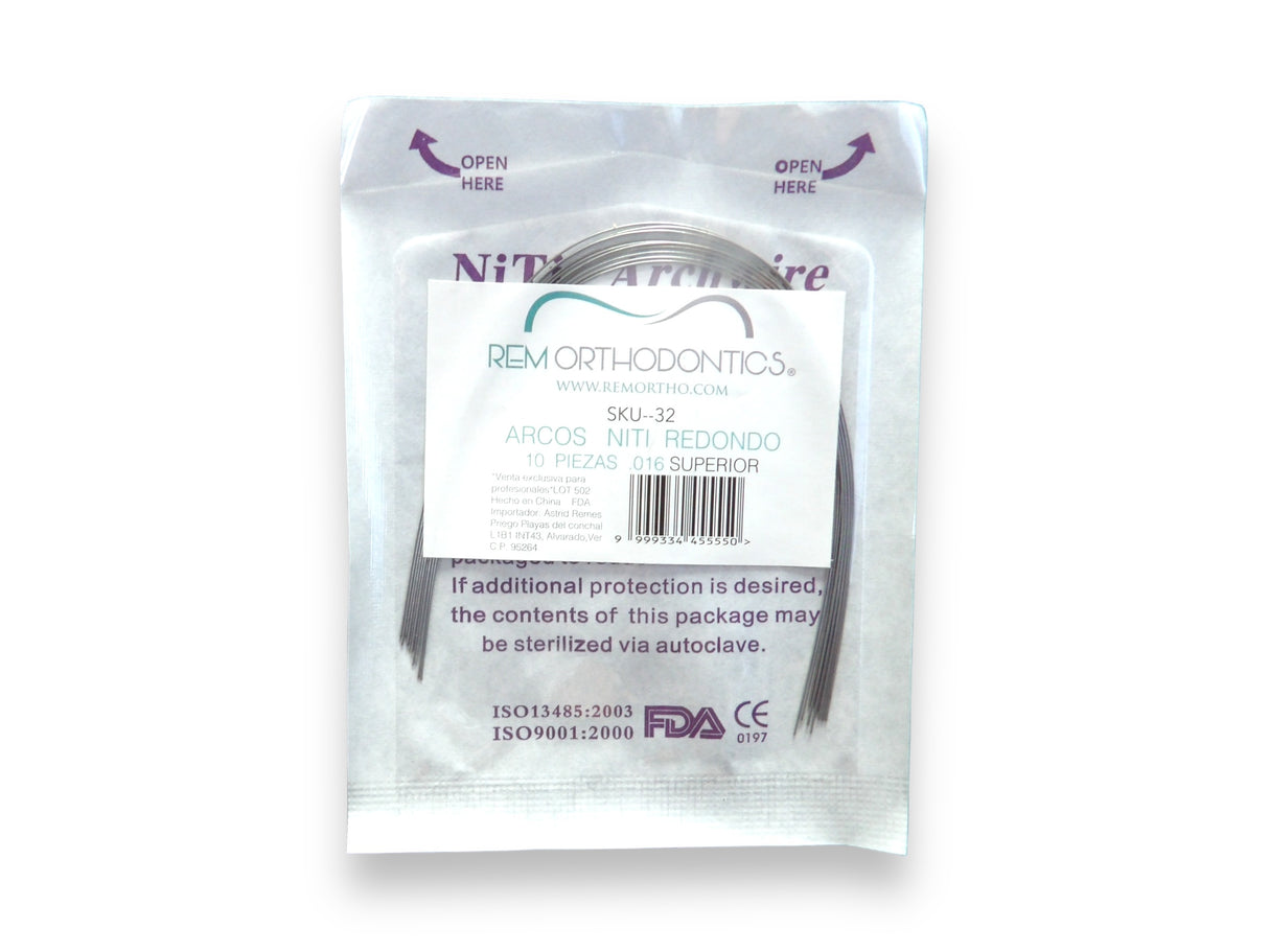 Arco Nitinol Redondo con 10 piezas