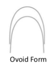 Arco Niti curva inversa rectangular con 2 piezas